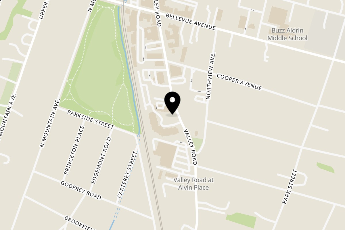 Map showing the location of Bricklane Montclair, NJ on 540 Valley Rd in Montclair